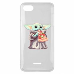 Чехол для Xiaomi Redmi 6A Baby Yoda eats pizza - PrintSalon