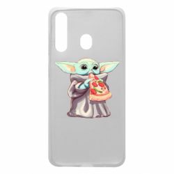 Чехол для Samsung A60 Baby Yoda eats pizza - PrintSalon
