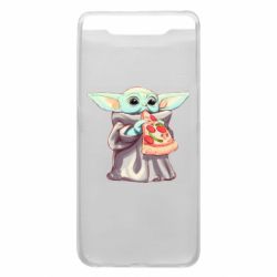 Чехол для Samsung A80 Baby Yoda eats pizza - PrintSalon