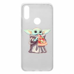 Чехол для Xiaomi Redmi 7 Baby Yoda eats pizza - PrintSalon