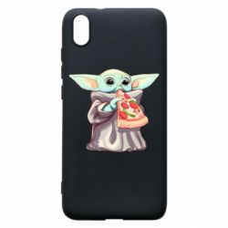 Чехол для Xiaomi Redmi 7A Baby Yoda eats pizza - PrintSalon