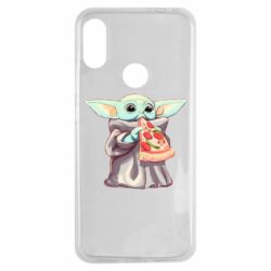 Чехол для Xiaomi Redmi Note 7 Baby Yoda eats pizza - PrintSalon