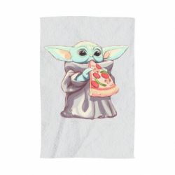 Полотенце с принтом Baby Yoda eats pizza - PrintSalon