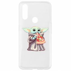 Чехол для Oppo A31 Baby Yoda eats pizza - PrintSalon
