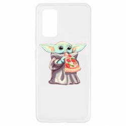 Чехол для Samsung A32 4G Baby Yoda eats pizza - PrintSalon