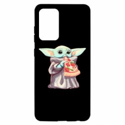 Чехол для Samsung A52 5G Baby Yoda eats pizza - PrintSalon