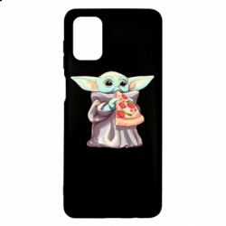 Чехол для Samsung M51 Baby Yoda eats pizza - PrintSalon