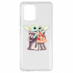 Чехол для Samsung S10 Lite Baby Yoda eats pizza - PrintSalon