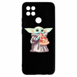 Чехол для Oppo A15s/A15 Baby Yoda eats pizza - PrintSalon