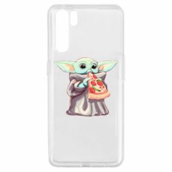 Чехол для Oppo A91/Reno3 Baby Yoda eats pizza - PrintSalon