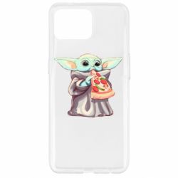 Чехол для Oppo Reno 4 Lite Baby Yoda eats pizza - PrintSalon