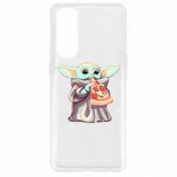 Чехол для Oppo Reno 4 Pro Baby Yoda eats pizza - PrintSalon