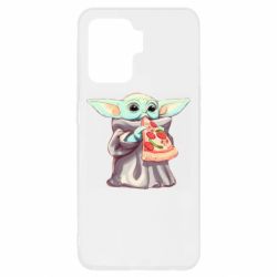Чехол для Oppo Reno 5 Lite Baby Yoda eats pizza - PrintSalon