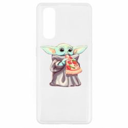 Чехол для Oppo Find X2 Baby Yoda eats pizza - PrintSalon