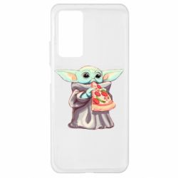 Чехол для Xiaomi Mi 10T/10T Pro Baby Yoda eats pizza - PrintSalon