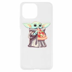 Чехол для Xiaomi Mi11 Lite Baby Yoda eats pizza - PrintSalon