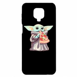 Чехол для Xiaomi Redmi Note 9S/9Pro/9Pro Max Baby Yoda eats pizza - PrintSalon