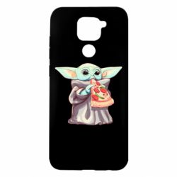 Чехол для Xiaomi Redmi Note 9/Redmi 10X Baby Yoda eats pizza - PrintSalon