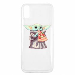 Чехол для Xiaomi Redmi 9a Baby Yoda eats pizza - PrintSalon