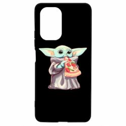 Чехол для Xiaomi Poco F3/K40 Baby Yoda eats pizza - PrintSalon