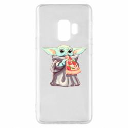 Чехол для Samsung S9 Baby Yoda eats pizza - PrintSalon