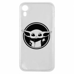 Чехол для iPhone XR Baby yoda monochrom - PrintSalon
