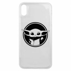 Чехол для iPhone Xs Max Baby yoda monochrom - PrintSalon