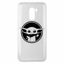 Чехол для Xiaomi Pocophone F1 Baby yoda monochrom - PrintSalon