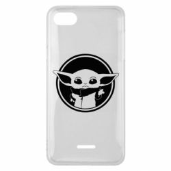 Чехол для Xiaomi Redmi 6A Baby yoda monochrom - PrintSalon