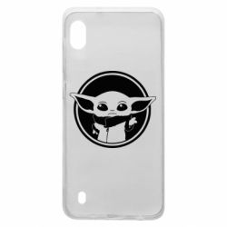 Чехол для Samsung A10 Baby yoda monochrom