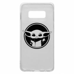 Чехол для Samsung S10e Baby yoda monochrom - PrintSalon