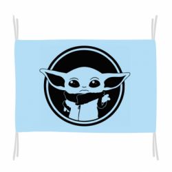 Флаг Baby yoda monochrom - PrintSalon