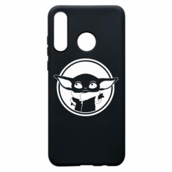 Чехол для Huawei P30 Lite Baby yoda monochrom - PrintSalon