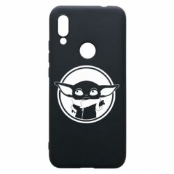 Чехол для Xiaomi Redmi 7 Baby yoda monochrom - PrintSalon