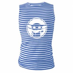 Майка-тельняшка Baby yoda monochrom - PrintSalon