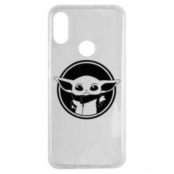 Чехол для Xiaomi Redmi Note 7 Baby yoda monochrom - PrintSalon