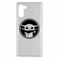 Чехол для Samsung Note 10 Baby yoda monochrom - PrintSalon
