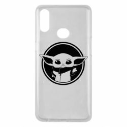 Чехол для Samsung A10s Baby yoda monochrom - PrintSalon