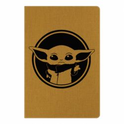 Блокнот с принто Baby yoda monochrom - PrintSalon