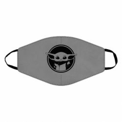 Маска многоразовая Baby yoda monochrom - PrintSalon