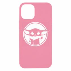 Чехол для iPhone 12 mini Baby yoda monochrom - PrintSalon