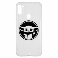 Чехол для Samsung A11/M11 Baby yoda monochrom - PrintSalon