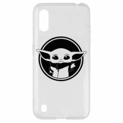 Чехол для Samsung A01/M01 Baby yoda monochrom