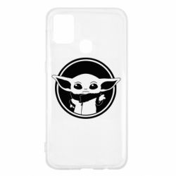 Чехол для Samsung M31 Baby yoda monochrom - PrintSalon