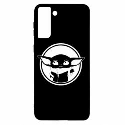Чехол для Samsung S21+ Baby yoda monochrom - PrintSalon