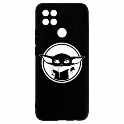 Чехол для Oppo A15s/A15 Baby yoda monochrom - PrintSalon