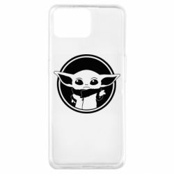 Чехол для Oppo A73 Baby yoda monochrom - PrintSalon