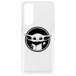 Чехол для Oppo Reno 4 Pro Baby yoda monochrom - PrintSalon