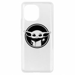 Чехол для Xiaomi Mi11 Baby yoda monochrom - PrintSalon