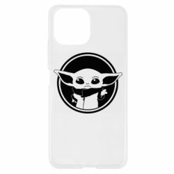 Чехол для Xiaomi Mi11 Lite Baby yoda monochrom - PrintSalon